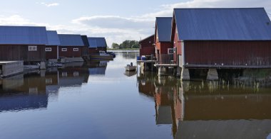 Günbatımı balıkçı kabin