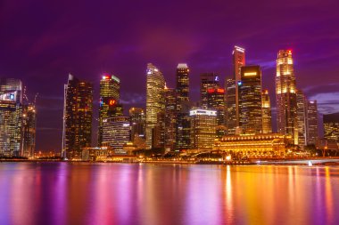  Singapur Finans bölgesine manzarası