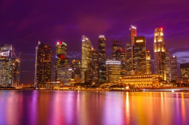  Singapur Finans bölgesine manzarası