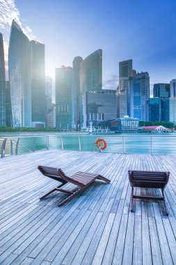  Singapur Finans bölgesine manzarası