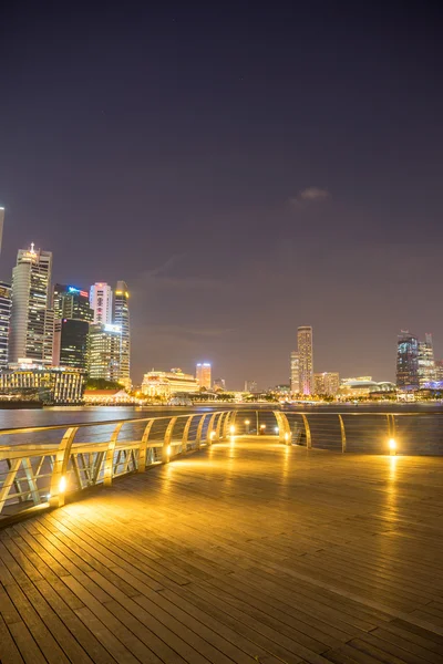 Singapore skyline et vue sur le quartier financier — Photo
