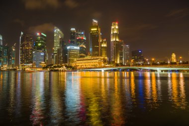  Singapur Finans bölgesine manzarası