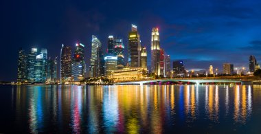  Singapur Finans bölgesine manzarası