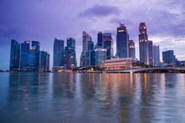  Singapur Finans bölgesine manzarası