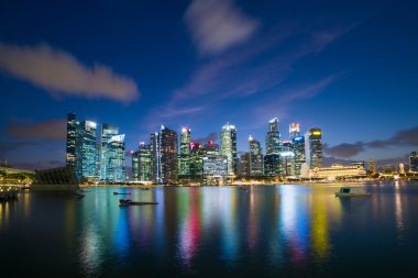  Singapur Finans bölgesine manzarası