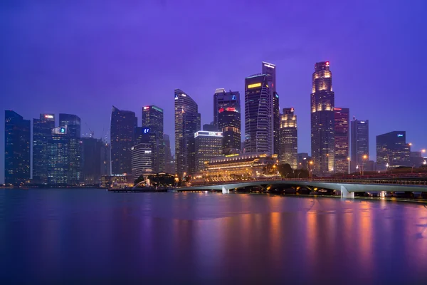 Бізнес району Сінгапура після сонця — стокове фото