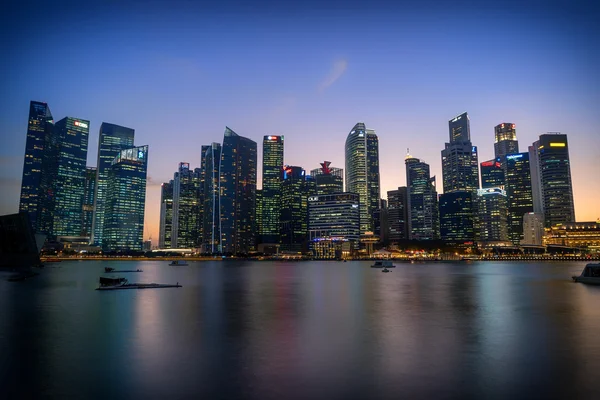 Skyline distrito financiero de Singapur — Foto de Stock