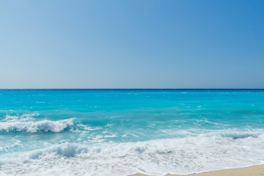 Kathisma Beach, Lefkada Adası iyon Yunanistan.