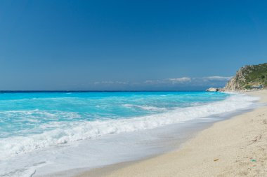 Kathisma Beach, Lefkada Adası iyon Yunanistan.
