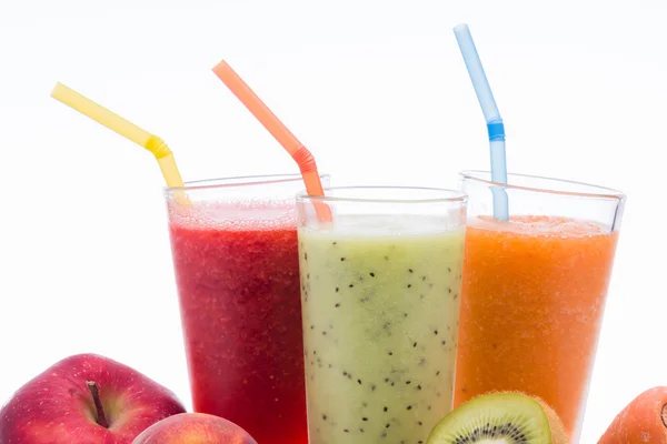 Fruit smoothies shakes — Stock Photo, Image