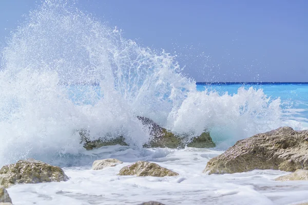 Joniska havet i Lefkas Grekland — Stockfoto