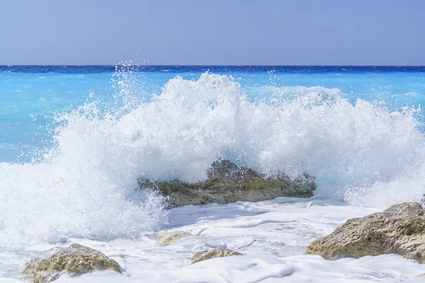 O mar Jónico em Lefkada Grécia — Fotografia de Stock