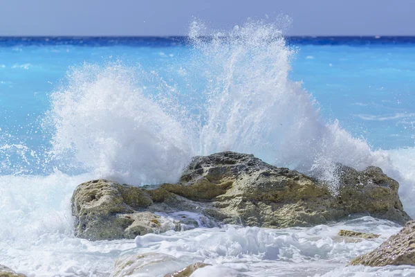 O mar Jónico em Lefkada Grécia — Fotografia de Stock