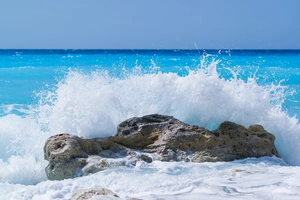 A famosa praia de Kathisma na ilha de Lefkada — Fotografia de Stock