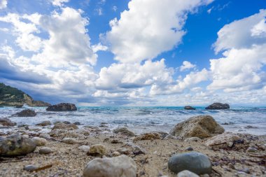 Lefkada Adası ünlü Kathisma Beach'te 