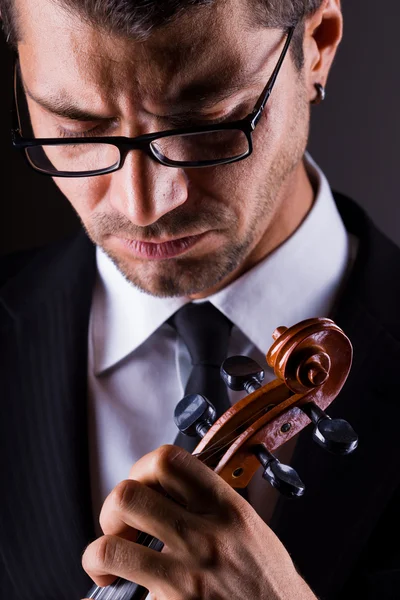 Violinist  playing violin — Stock Photo, Image