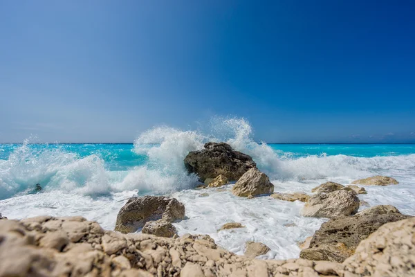 Lefkada lefkas adada güzel plajı — Stok fotoğraf