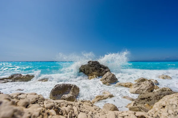 Lefkada lefkas adada güzel plajı — Stok fotoğraf