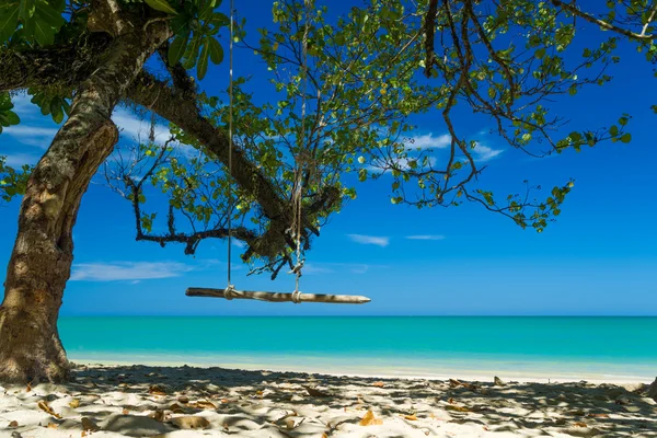 Swing på den tropiska stranden i Khao Lak — Stockfoto