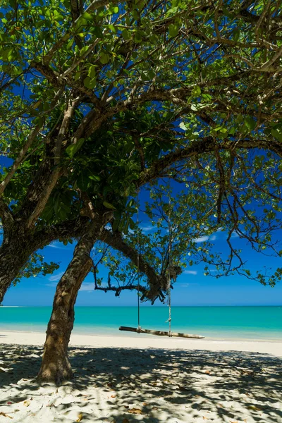 Swing på den tropiska stranden i Khao Lak — Stockfoto