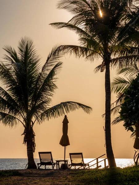 Thailand Beach Bar Sunset Khao Lak — Stock Photo, Image