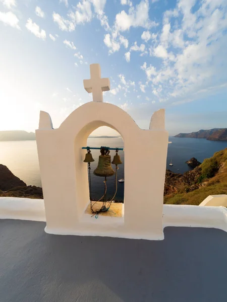 Chiesa Oia Sull Isola Santorini Grecia — Foto Stock