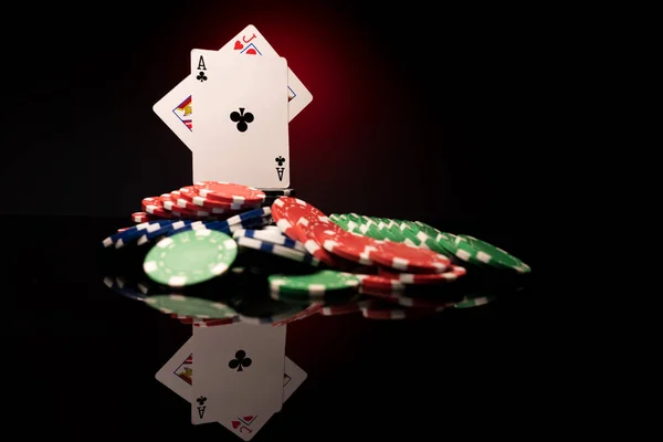 Ένα Σετ Casino Black Jack — Φωτογραφία Αρχείου