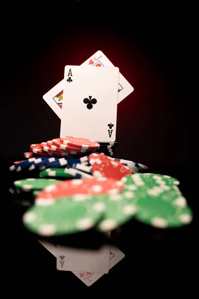 Ένα Σετ Casino Black Jack — Φωτογραφία Αρχείου