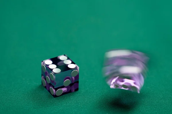 Casino Craps Tärningar Närbild Grunt Skärpedjup — Stockfoto