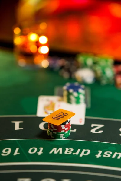 Casino Black Jack Table — Stock fotografie