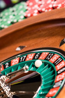 Kumarhanedeki rulet masası Seçici Odak