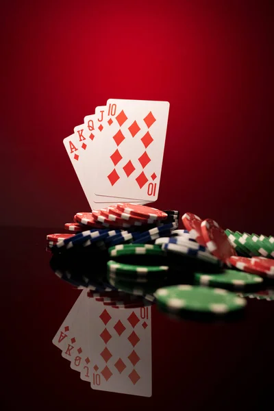 Ett Högt Stakes Pokerspel — Stockfoto