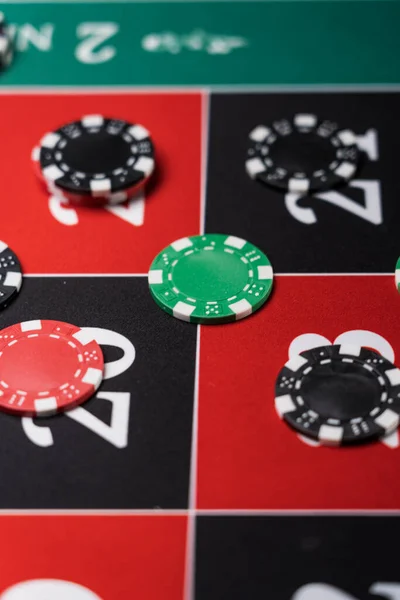 Roulette table close up at the Casino - Selective Focus