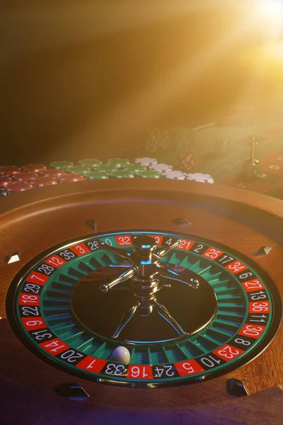 Roulette Tavolo Vicino Casinò Focus Selettivo — Foto Stock