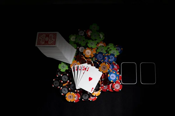 Stolik Pokerowy Kasynie — Zdjęcie stockowe