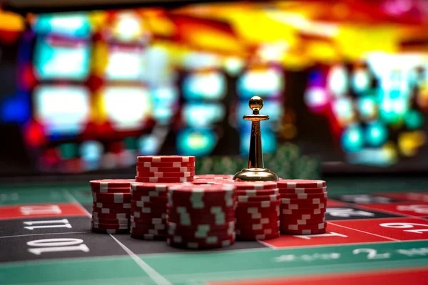 Roulette Table Close Casino Selective Focus — Stock Photo, Image