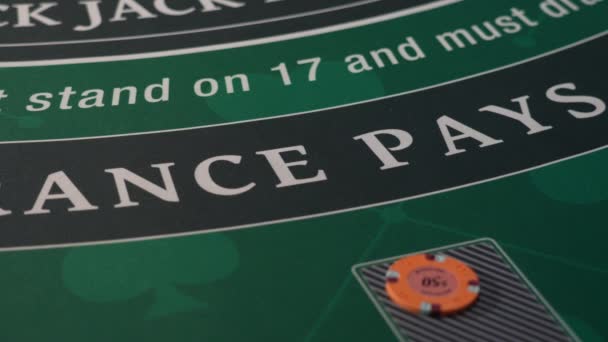 Dealer Casino Black Jack Table — Stock Video