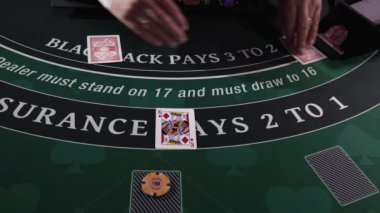 Bir Casino Black Jack masası. 