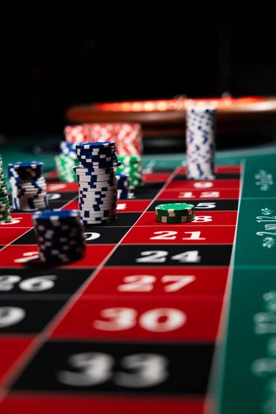 Roulette Table Close Casino Selective Focus — Stock Photo, Image