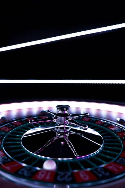 Roulette Wheel Close Casino Selective Focus — Stock Photo, Image