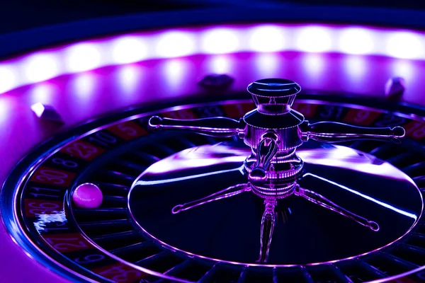 Roulette Wheel Close Casino Selective Focus — Stock Photo, Image