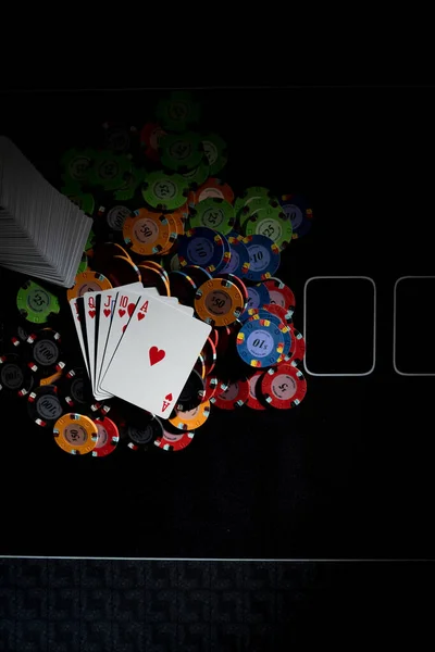 Jogo Poker Mesa Jogo Casino — Fotografia de Stock