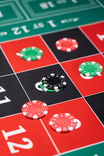 Roulette table close up at the Casino - Selective Focus