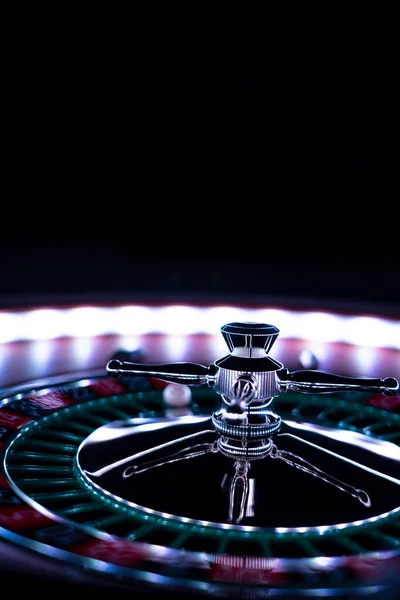 Ruota Della Roulette Vicino Casinò Focus Selettivo — Foto Stock