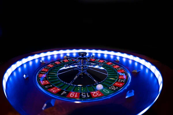 Roulette Wheel Close Casino Selective Focus — Stock Photo, Image