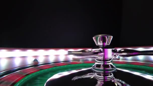 Roulette Bord Närbild Kasinot Selective Focus — Stockvideo