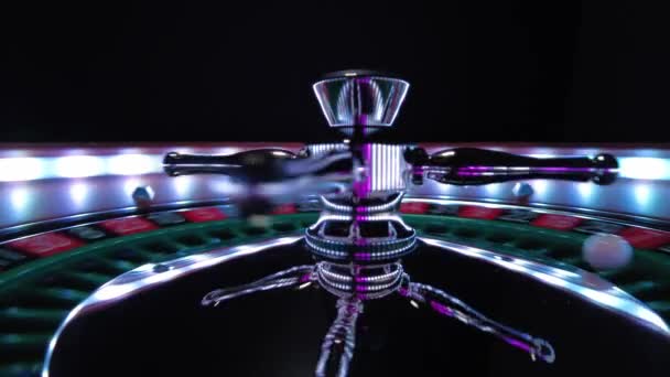 Roulette Bord Närbild Kasinot Selective Focus — Stockvideo