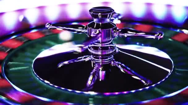 Roulette Bord Närbild Kasinot Selective Focus — Stockvideo