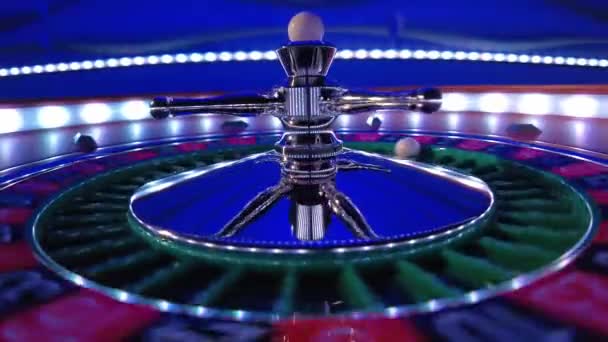 Rueda Ruleta Cerca Casino Enfoque Selectivo — Vídeos de Stock