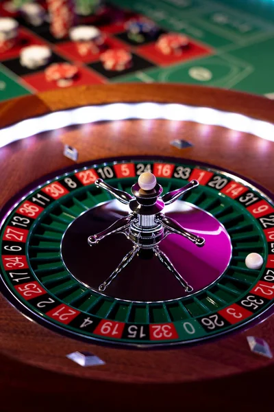 Roulette wheel close up at the Casino - Selective Focus